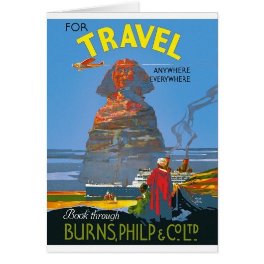 Vintage Egypt Air Travel Advertisement (Front)