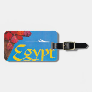Vintage Egypt Air Travel Advertisement Luggage Tag