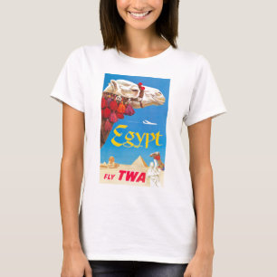 Vintage Egypt Air Travel Advertisement T-Shirt