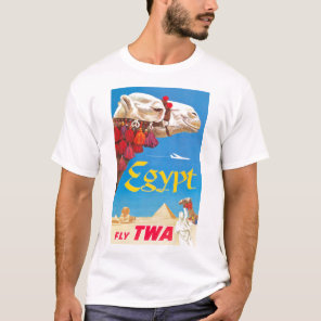 Vintage Egypt Air Travel Advertisement T-Shirt