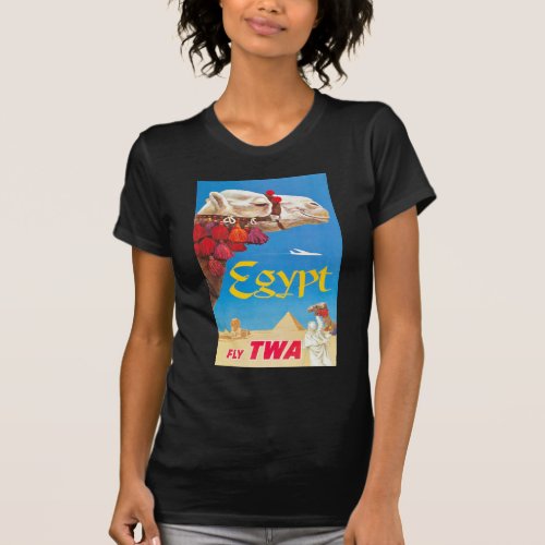 Vintage Egypt Air Travel Advertisement T_Shirt