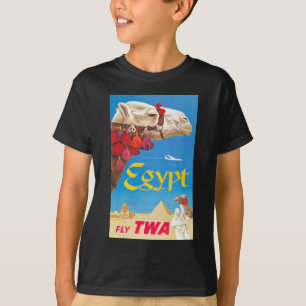 Vintage Egypt Air Travel Advertisement T-Shirt