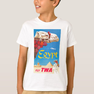 Vintage Egypt Air Travel Advertisement T-Shirt