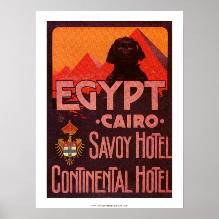 Vintage Egypt Hotel Poster