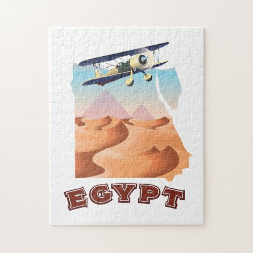 Vintage Egypt Map travel poster Jigsaw Puzzle