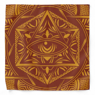 Vintage Egypt Travel Ancient Eye Mandala Bandana