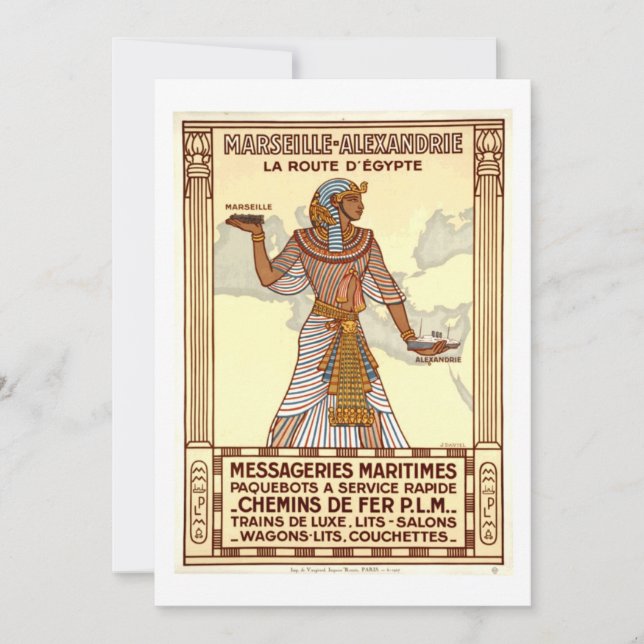 Vintage Egypt Travel Greeting Card (Front)