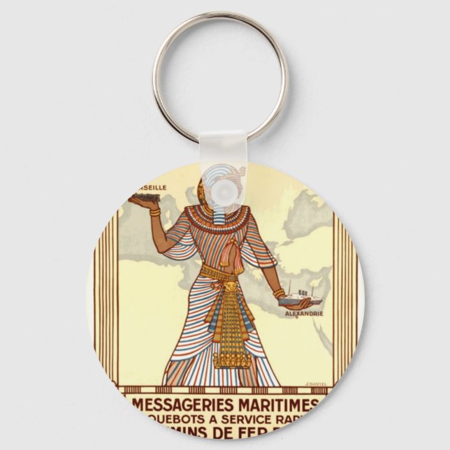 Vintage Egypt Travel Keychain (Front)