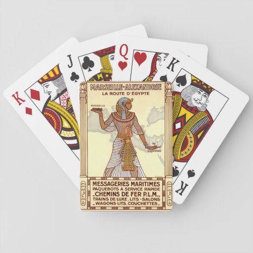 Vintage Egypt Travel Poker Cards