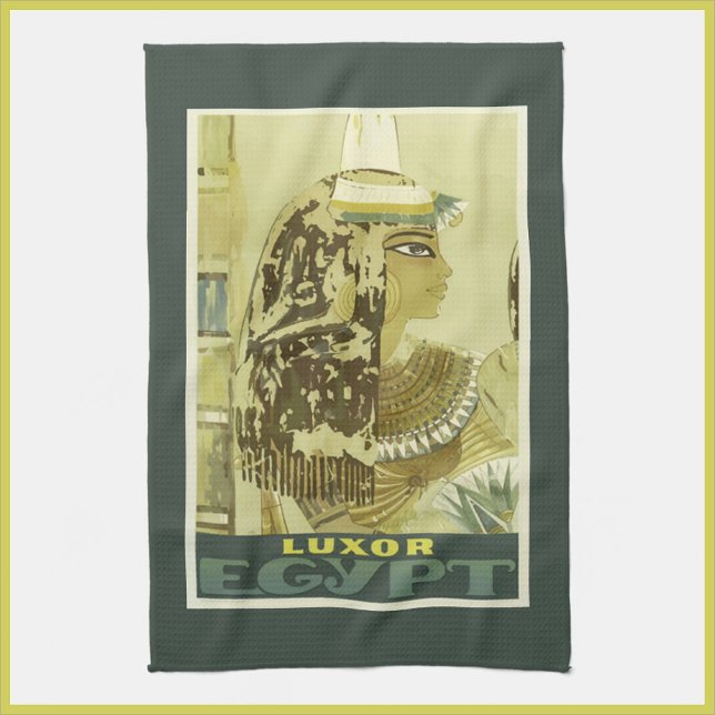 Vintage Egypt Travel Poster Art Kitchen Towel (Creator Uploaded)