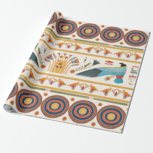 Vintage Egyptian birds seamless pattern Wrapping Paper