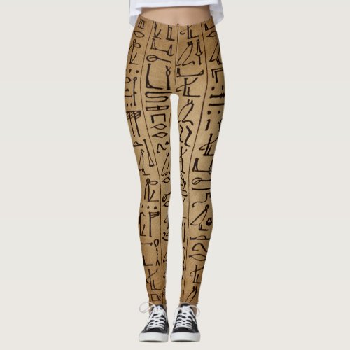 Vintage Egyptian Hieroglyphics Leggings