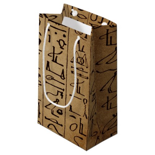 Vintage Egyptian Hieroglyphics Paper Print Small Gift Bag