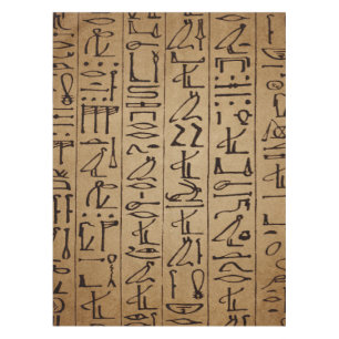 Vintage Egyptian Hieroglyphics Paper Print Tablecloth