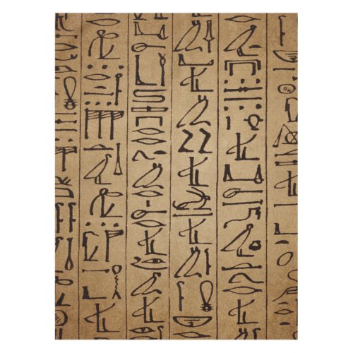 Vintage Egyptian Hieroglyphics Paper Print Tablecloth