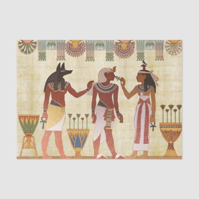Vintage Egyptian Man Woman Collage Decoupage Tissue Paper (Front)