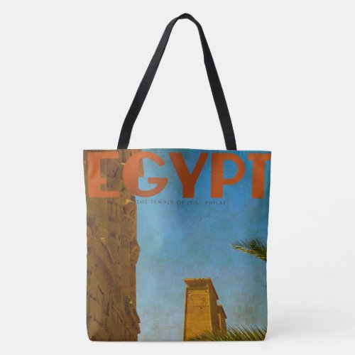 Vintage Egyptian Temple Tote Bag