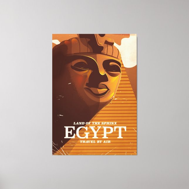 Vintage Egyptian vacation poster Canvas Print (Front)