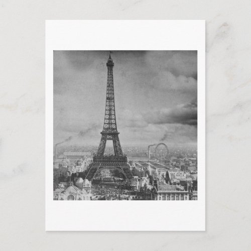 Vintage Eifel Tower Paris France  1889 Postcard