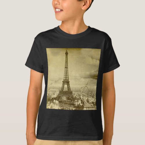 Vintage Eifel Tower Paris France  1889 T_Shirt