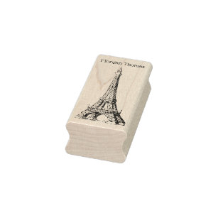 Vintage Eiffel Tower #1 Drawing Rubber Stamp