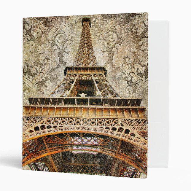 Vintage Eiffel Tower Binder (Front/Inside)