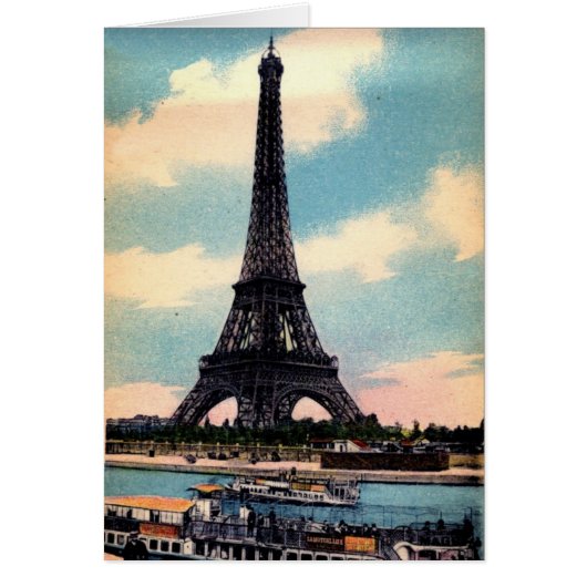 Vintage Eiffel Tower Cards (Front)
