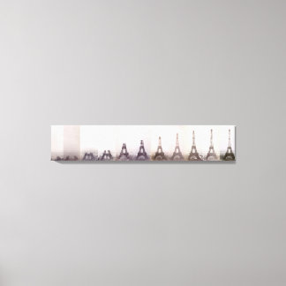 Vintage Eiffel Tower construction photo Paris Canvas Print