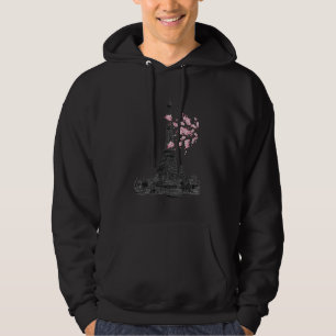 VINTAGE EIFFEL TOWER IN PARIS FRANCE SAKURA CHERRY HOODIE