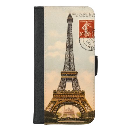 Vintage Eiffel Tower Iphone 8/7 Plus Wallet Case