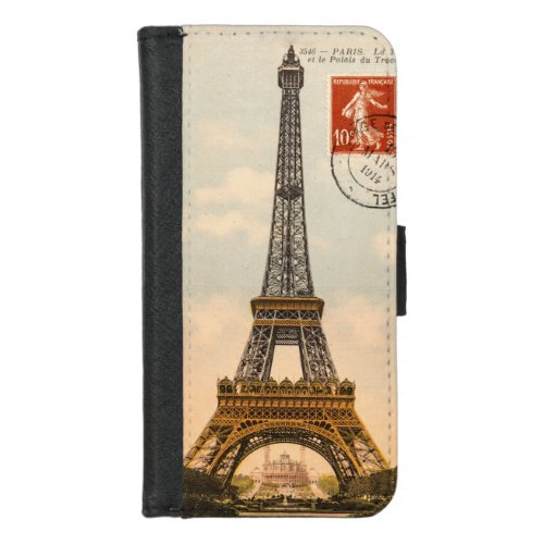 Vintage Eiffel Tower iPhone 87 Wallet Case