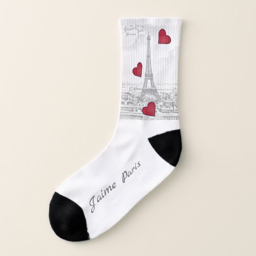 Vintage Eiffel Tower _ Jaime Paris _small Socks