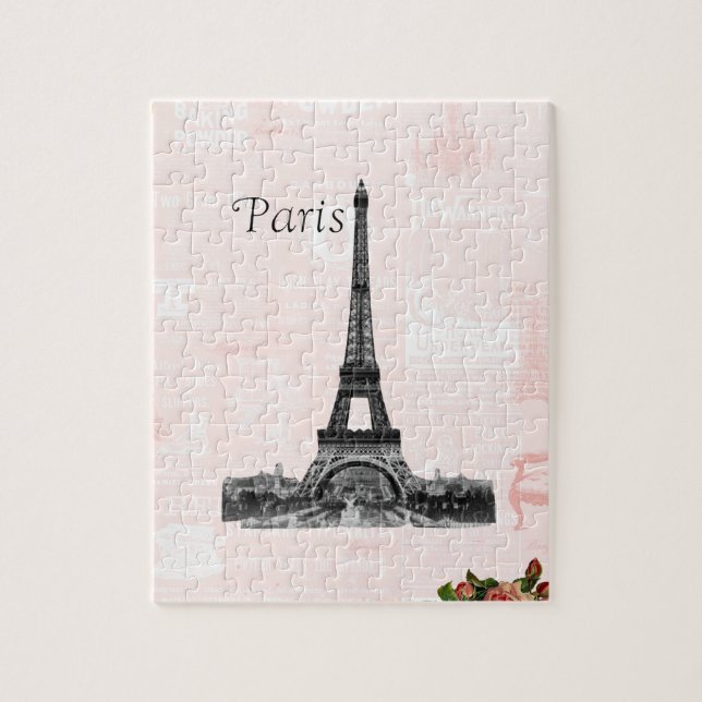 Vintage Eiffel Tower Jigsaw Puzzle (Vertical)