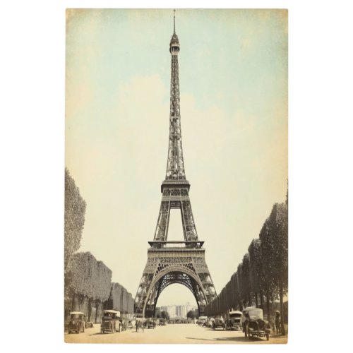 Vintage Eiffel Tower Metal Print