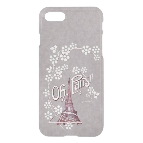 Vintage Eiffel Tower Oh Paris France Daisy iPhone SE87 Case
