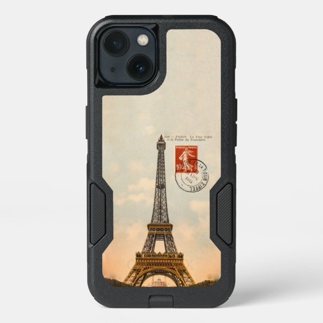 Vintage Eiffel Tower OtterBox iPhone Case (Back)