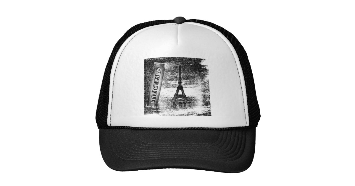 Vintage Eiffel Tower Paris #3 - Hat | Zazzle