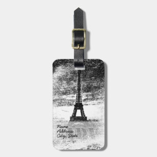 Vintage Eiffel Tower Paris 3 Luggage Tag