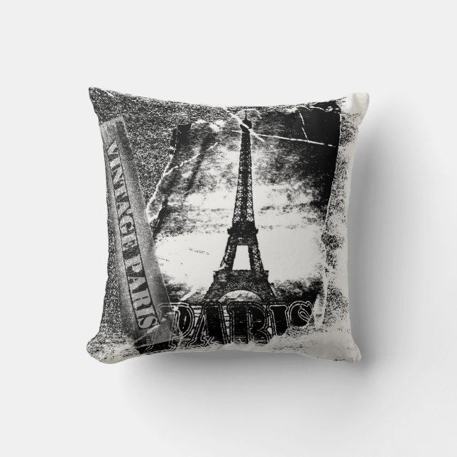 Vintage Eiffel Tower Paris #3 - Pillow (Front)