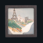 Vintage Eiffel Tower Paris Air Travel Advertising Gift Box<br><div class="desc">European Travel Advertisements - Vintage Paris Travel Poster</div>