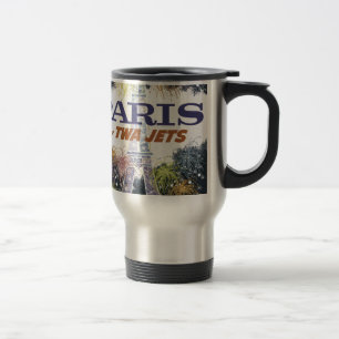 Vintage Eiffel Tower Paris Air Travel Travel Mug