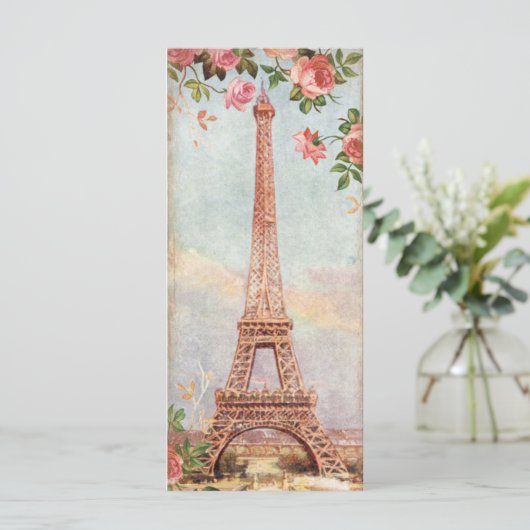 Vintage Eiffel Tower Paris Bookmarks (Standing Front)