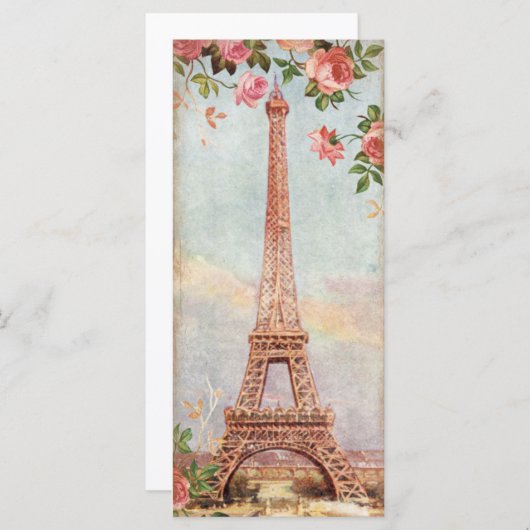 Vintage Eiffel Tower Paris Bookmarks (Front/Back)
