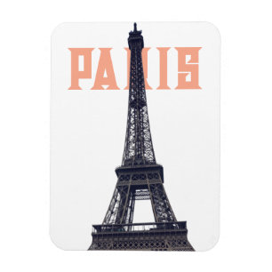 Vintage Eiffel Tower Paris Europe Travel Photo Magnet
