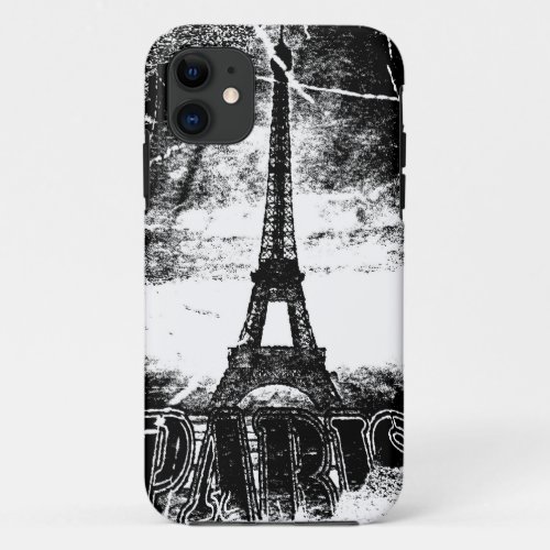 Vintage Eiffel tower Paris France iPhone 11 Case