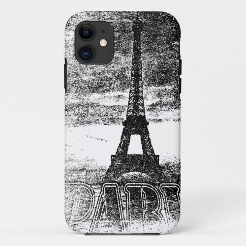 Vintage Eiffel tower Paris France iPhone 11 Case