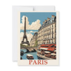 Vintage Eiffel Tower Paris France Seine Cafe