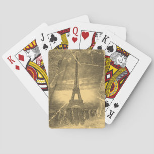 Vintage Eiffel Tower Paris Poker Cards