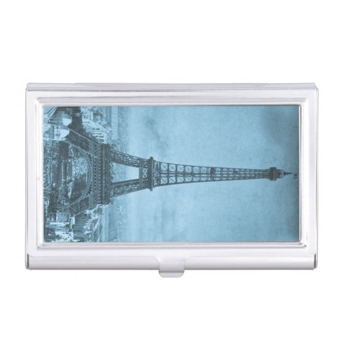 Vintage Eiffel Tower Paris Worlds Fair Stereoview Business Card Holder