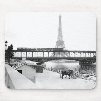 Vintage Eiffel Tower photo Paris France 1800s Mouse Pad